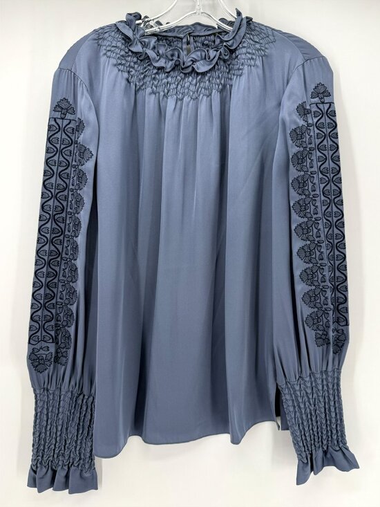 Kobi Halperin Tops - Kobi Halperin Marti Blue Smocked Women's Top size M